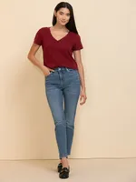 Short Sleeve V-Neck Relaxed Tee