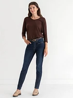 Easy V-Neck Hacci Knit Top