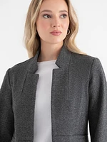 Faux Wool Long Line Jacket