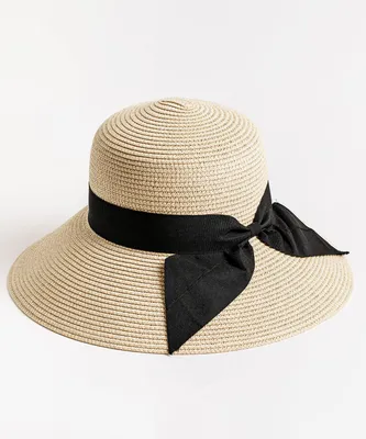 Black Ribbon Paper Hat