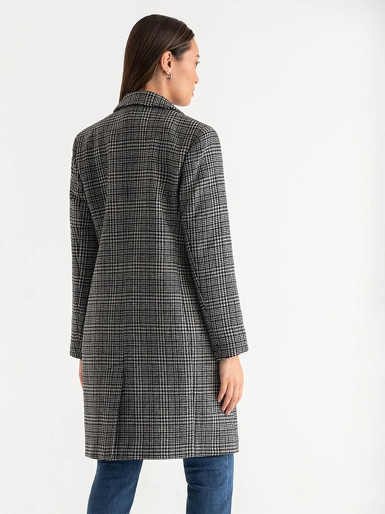 Kennedy Houndstooth Wool Coat