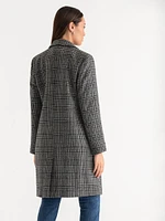 Kennedy Wool Top Coat Houndstooth