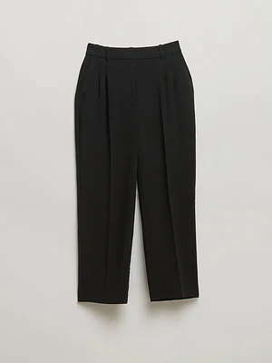 Maxwell Pleated Crop Pant Crepe