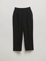 Maxwell Pleated Crop Pant Crepe