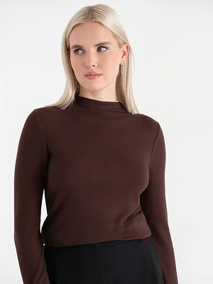 Knit Mock Neck Top