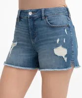 5-Pocket Destructed Denim Short