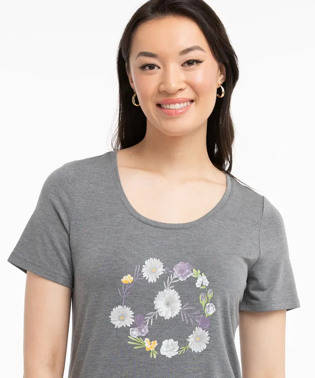 RICKI'S Eco-Friendly Scoop Neck Shirttail Tee