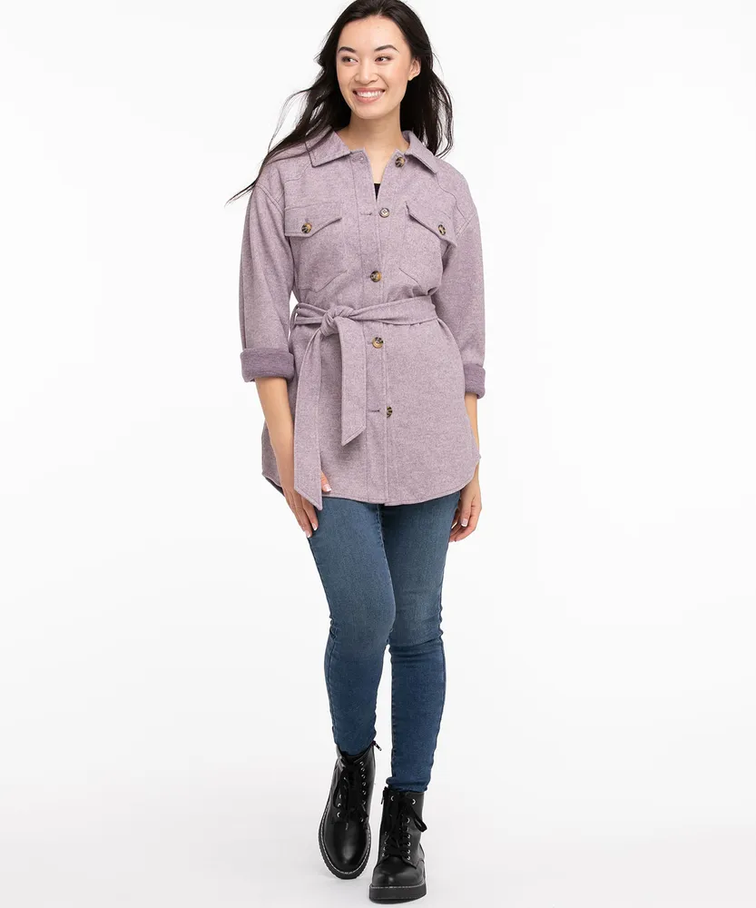 Belted Shirt Jacket