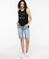 Eco-Friendly Sleeveless Graphic Top