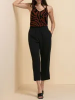 Straight Crop with Cuff Pant