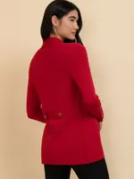 Side-Tab Button Cardigan