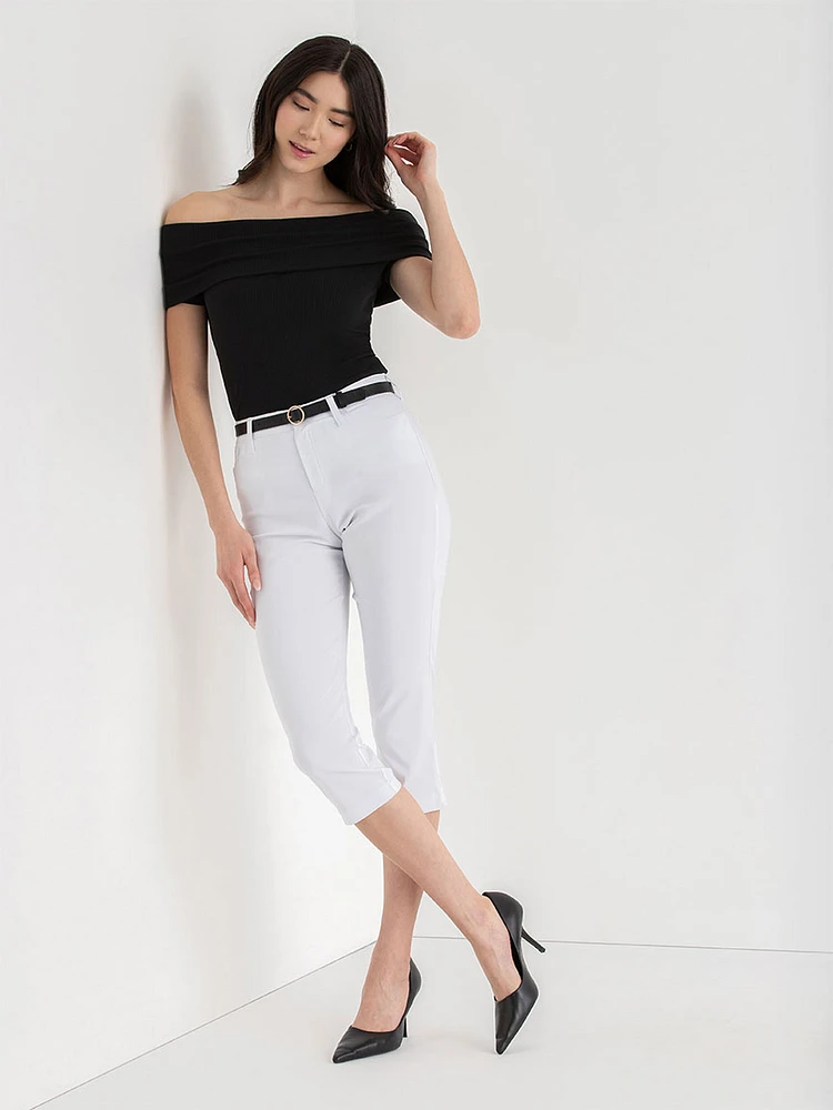 Harlow Skinny Capri Pant Microtwill