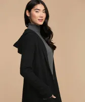 Hooded Pointelle Cardigan