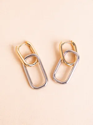Drop Chain-Link Earrings