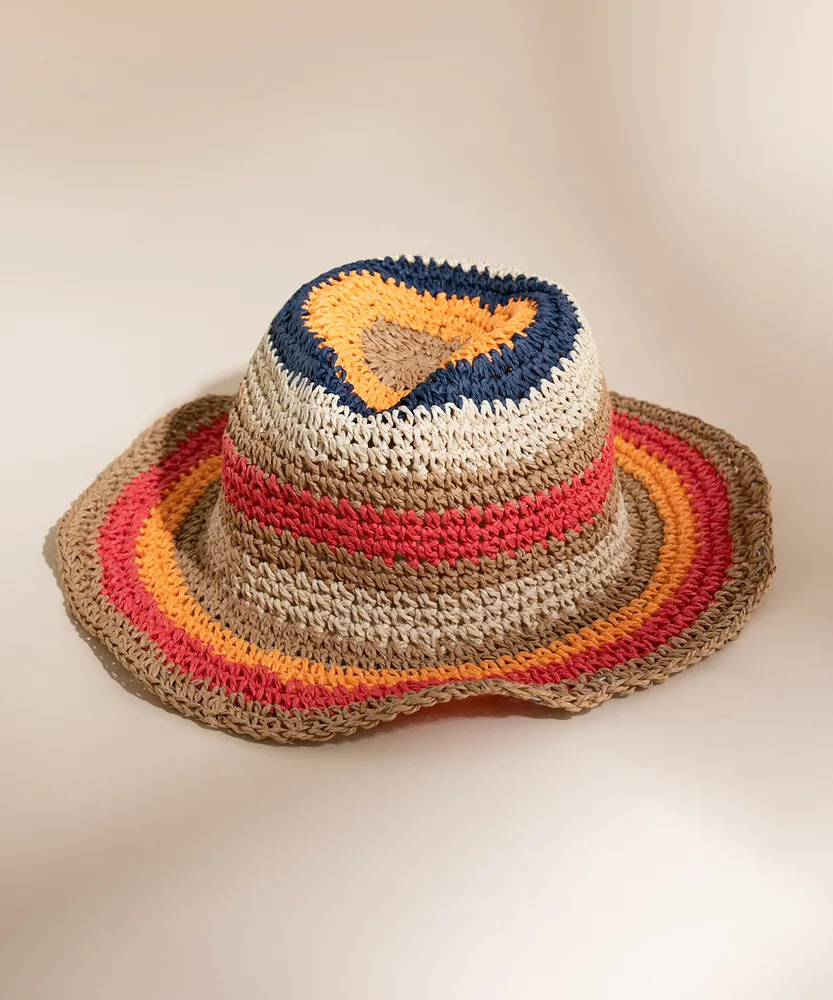 Bright Combo Crochet Bucket Hat