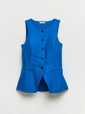 Crew Neck Vest Luxe Ponte