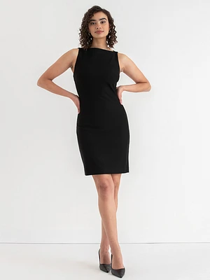 Luna Boatneck Dress Luxe Ponte