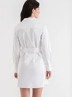 Roll Sleeve Shirtdress with Belt