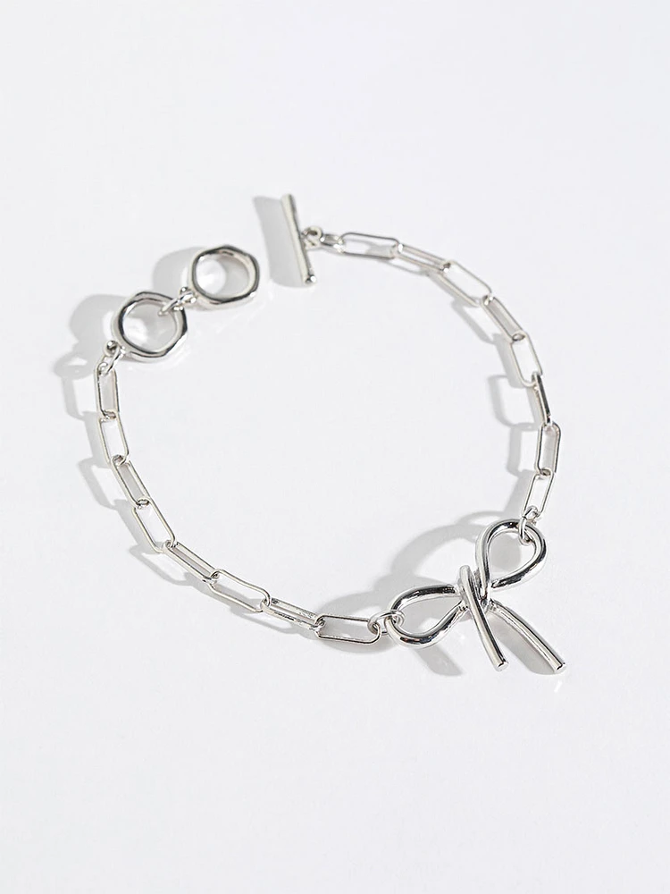 Bow Paper Clip Bracelet