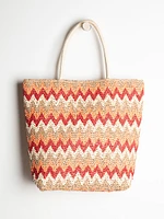 Wavy Straw Tote Bag