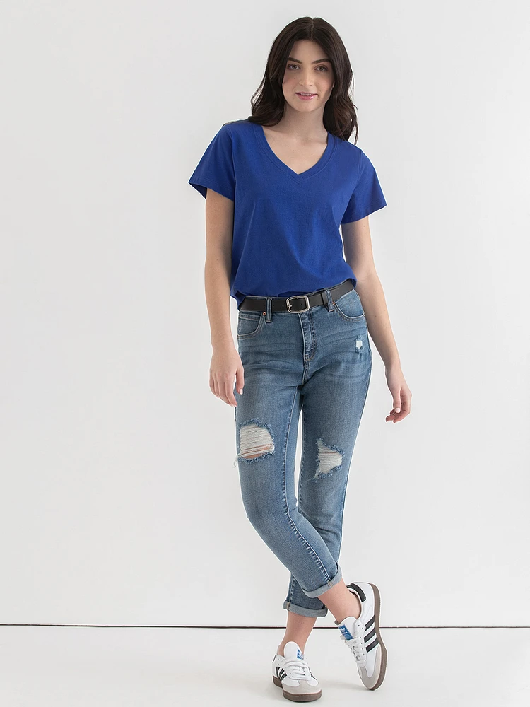 Short Sleeve V-Neck Relaxed Tee