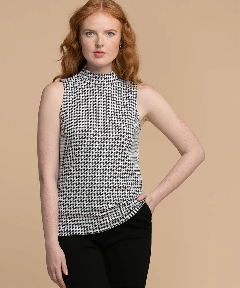 Sleeveless Mock Neck Top