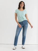 Scoop Neck Shirttail T-Shirt