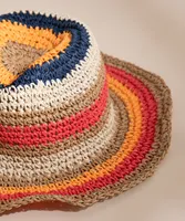 Bright Combo Crochet Bucket Hat