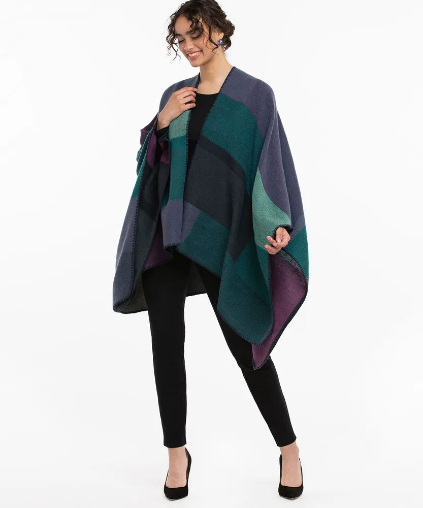 Cozy Colourblock Ruana