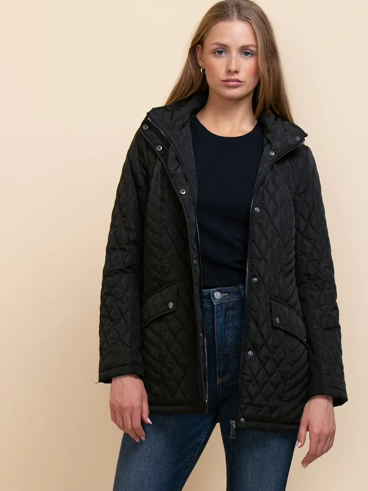 Quilted Jacket with Detachable Hood