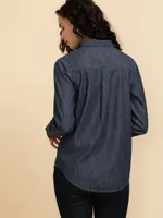 Classic Fit Denim Button-Up Shirt