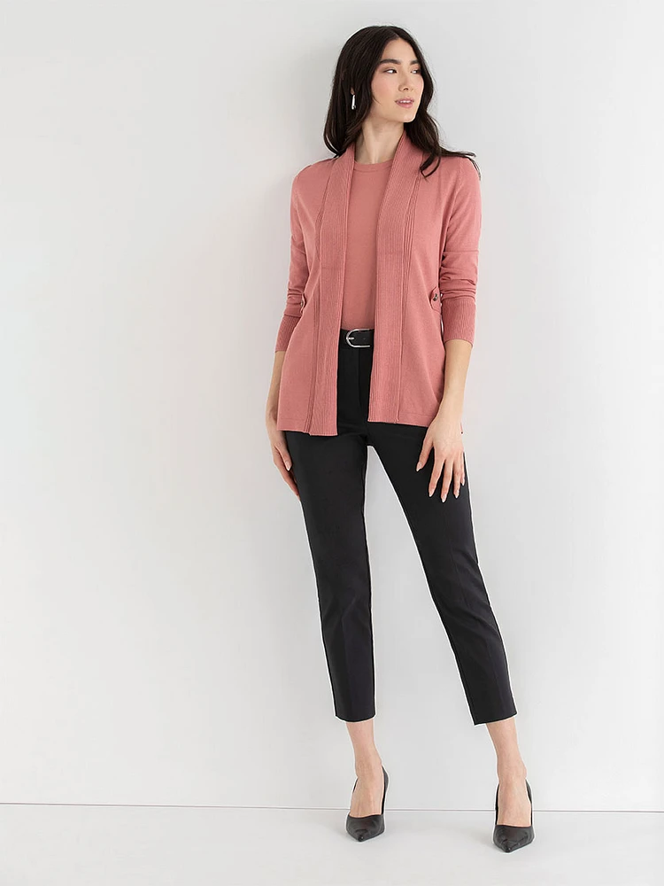 Side Tab Button Cardigan