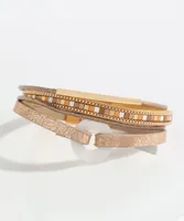 Bronze Layered Snap Bracelet