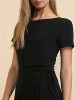 Short Sleeve Dress with Side-Tie by Tash + Sophie