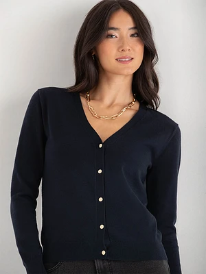 Long Sleeve V-Neck Cardigan