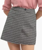 LILY WHITE Mini Boucle Wrap Skirt