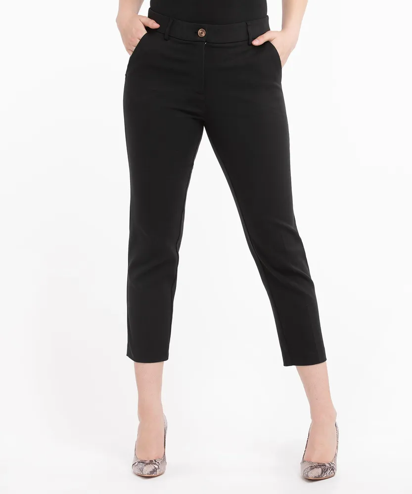 Matte Sateen Straight Crop Pant