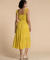 Luxology Gauze Tiered Maxi Dress