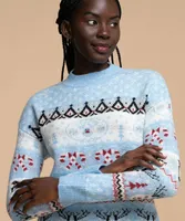 Fair Isle Mock Neck Tunic Sweater