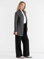 Faux Wool Long Line Jacket