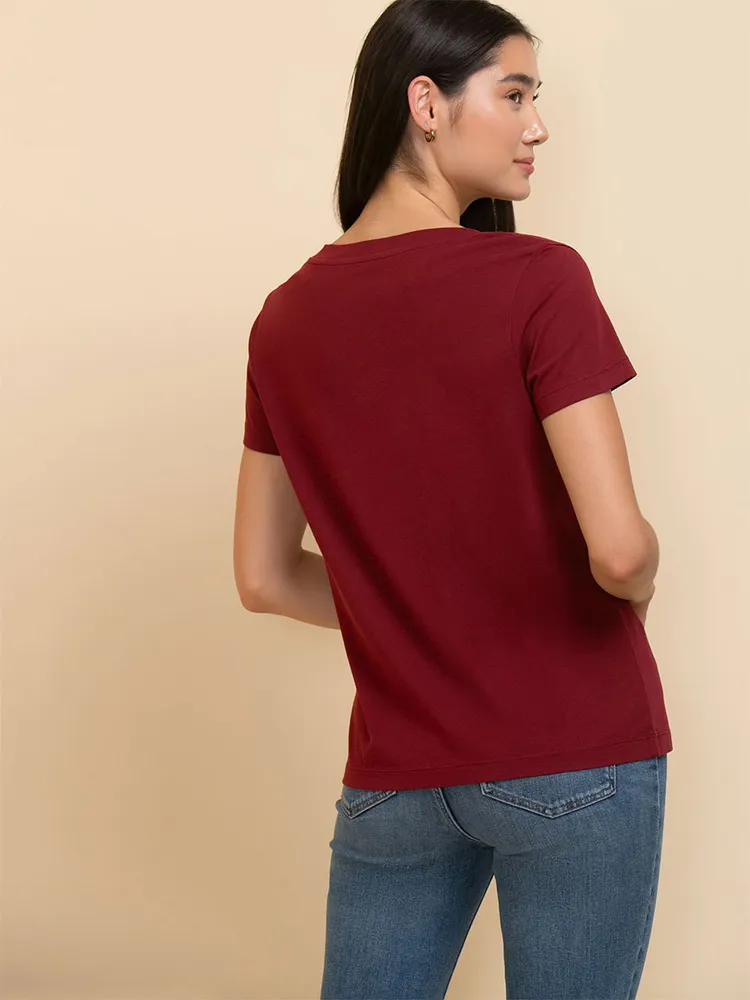 Short Sleeve V-Neck Relaxed Tee