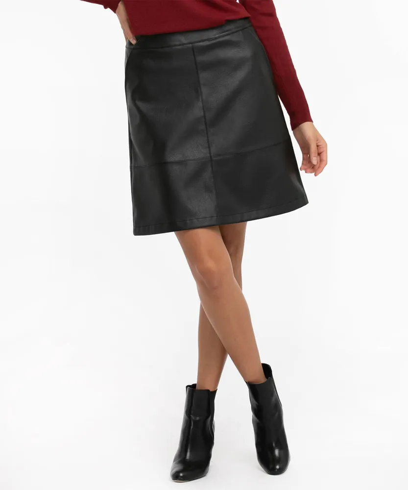 Faux Leather Skirt