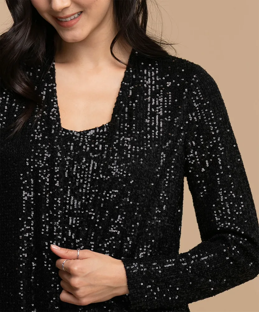 Sequin Duster Cardigan