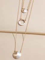 Mid-Length Gold Tiered Necklace