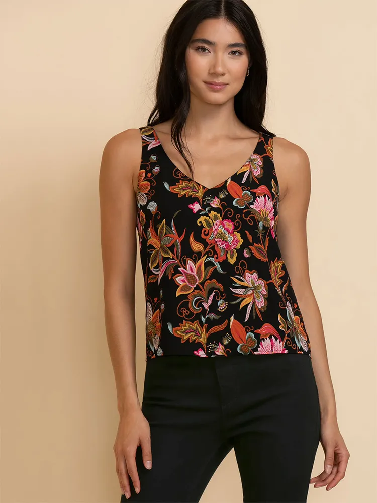 Vera Sleeveless 2-Layer Essential V-Neck Blouse