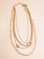 14K Gold Layered Chain-Link Necklace