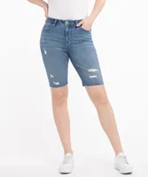 Distressed Denim Bermuda Short