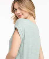 Eco-Friendly V-Neck Hacci Tee