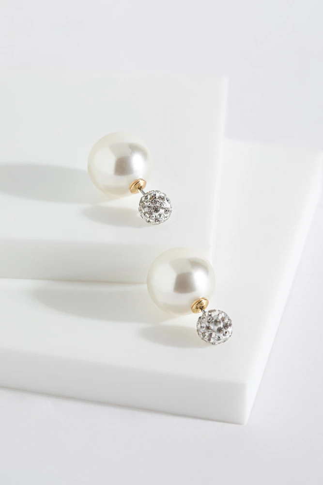 Front and Back Pearl Earrings