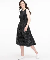 Smocked Waist Plisse Dress